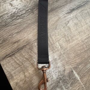 Gymshark Black Lanyard with Bronze Clip